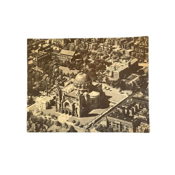 Vtg Rare Jumbo Postcard Co BW 9x7 Aerial St Louis Cathedral & Environs Ephemera - Picture 2 of 6